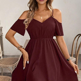 Vestidos mujer,  Vestidos elegantes,  Vestidos cortos,  Vestidos casuales,  vestidos,  Vestido corto,  Vestido,  Ropa de moda,  Outfit mujer, Vestidos vinotintos,