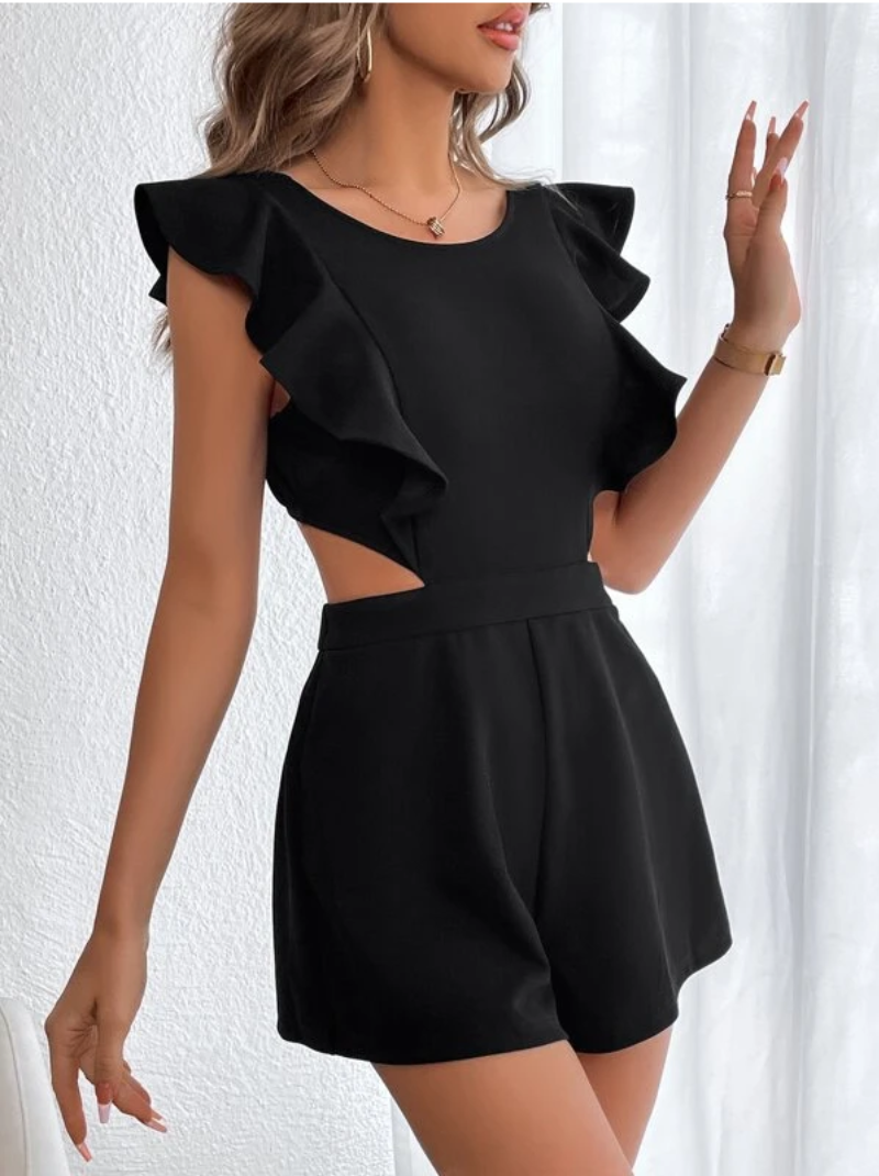Enterizo negro discount corto elegante