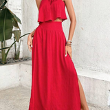 Ropa de moda, Outfit mujer, conjuntos frescos, Conjuntos de falda y blusa, conjuntos cortos, conjuntos comodos, conjuntos casuales, conjuntos, conjunto mujer, conjunto corto, conjunto con falda, Conjuntos con falda y blusa, Conjunto con falda y blusa Rojo, conjunto de falda y blusa Rojo, conjunto elegante, conjuntos elegantes