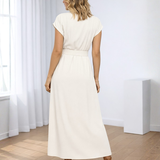  Vestidos mujer,  Vestidos largos elegantes,  Vestidos formales,  Vestidos elegantes,  Vestidos casuales,  vestidos,  vestido largo,  Vestido,  Ropa de moda,  Outfit mujer,  Vestido elegante,  Vestido blanco