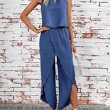 Ropa de moda, Outfit mujer, conjuntos frescos,  conjuntos de pantalón, conjuntos comodos, conjuntos casuales,  conjuntos,  conjunto mujer,  Conjunto de pantalón y blusa, conjunto corto,  conjunto con pantalón largo,  conjuntos azules,