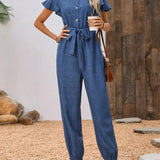 Ropa de moda,  Outfit mujer,  Enterizos Largos, Enterizos frescos, Enterizos elegantes, Enterizos cómodos, Enterizos casuales, Enterizos bonitos, Enterizos, Enterizo mujer, Enterizo largo, enterizos azules, 