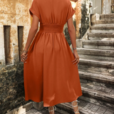 Vestidos mujer,  Vestidos largos elegantes,  Vestidos formales,  Vestidos elegantes,  vestidos,  vestido largo,  Vestido elegante,  Vestido,  Ropa de moda,  Outfit mujer,  Vestido formal,  Vestido Naranja,