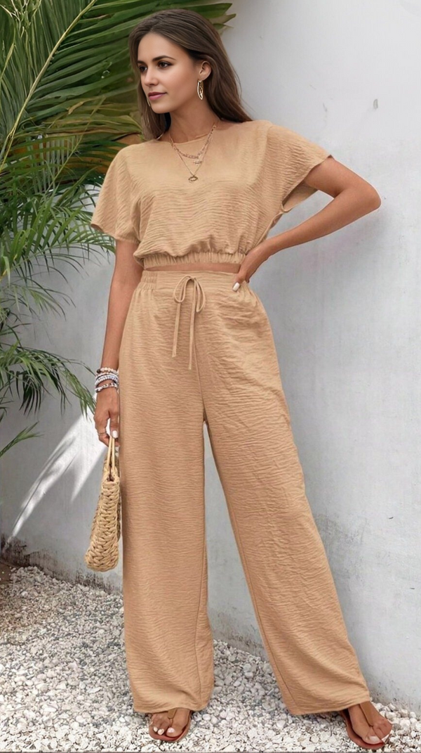 Ropa de moda, Outfit mujer, conjuntos frescos,  conjuntos de pantalón, conjuntos comodos, conjuntos casuales,  conjuntos,  conjunto mujer,  Conjunto de pantalón y blusa, conjunto corto,  conjunto con pantalón largo, conjunto con pantalón largo caqui, 