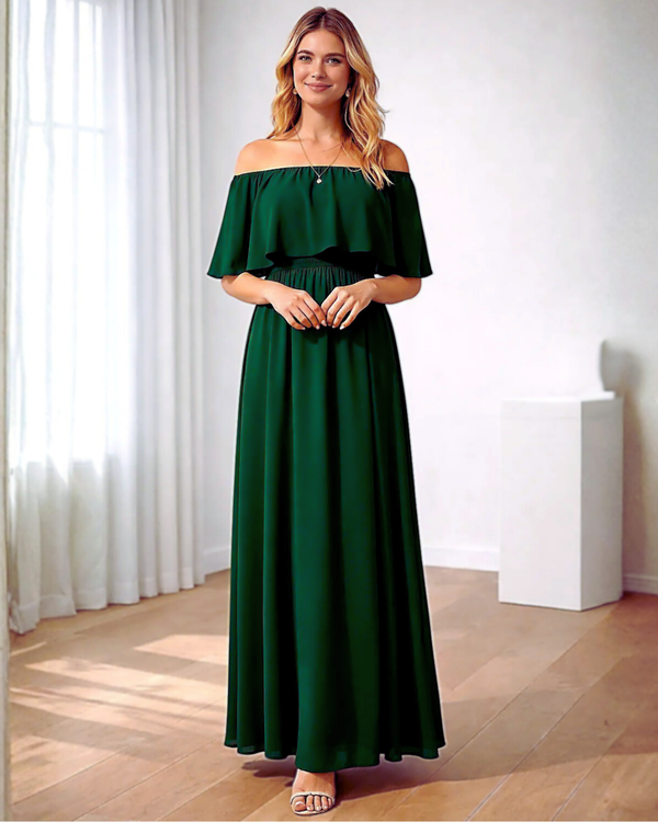 Vestidos mujer, atributo, atributo.co, Vestidos elegantes, Vestidos largo, Vestidos casuales, vestidos, Vestido largo, Vestido, Ropa de moda, Outfit mujer, vestido verde, vestido largo verde