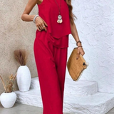 conjuntos frescos,  conjuntos de pantalón, conjuntos comodos, conjuntos casuales,  conjuntos,  conjunto mujer,  Conjunto de pantalón y blusa, conjunto corto,  conjunto con pantalón largo, conjuntos de pantalón rojos,