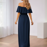 Vestidos mujer, atributo, atributo.co, Vestidos elegantes, Vestidos largo, Vestidos casuales, vestidos, Vestido largo, Vestido, Ropa de moda, Outfit mujer, vestido azul, vestido largo azul
