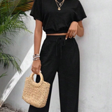 Ropa de moda, Outfit mujer, conjuntos frescos,  conjuntos de pantalón, conjuntos comodos, conjuntos casuales,  conjuntos,  conjunto mujer,  Conjunto de pantalón y blusa, conjunto corto,  conjunto con pantalón largo, conjunto con pantalón largo negro, 