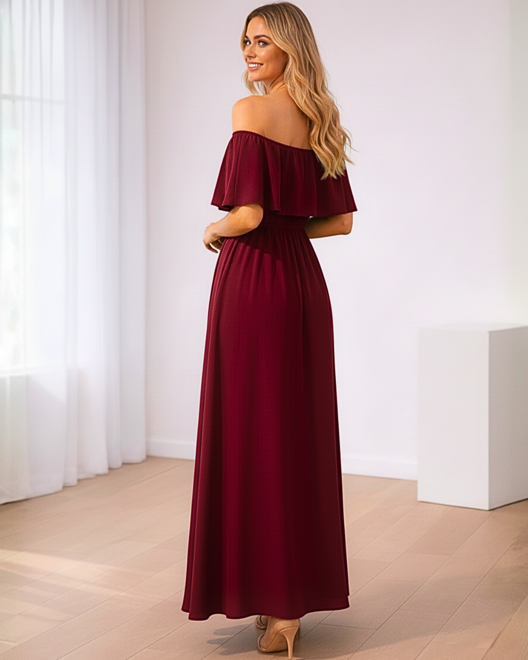 Vestidos mujer, atributo, atributo.co, Vestidos elegantes, Vestidos largo, Vestidos casuales, vestidos, Vestido largo, Vestido, Ropa de moda, Outfit mujer, vestido vinotinto, vestido largo vinotinto