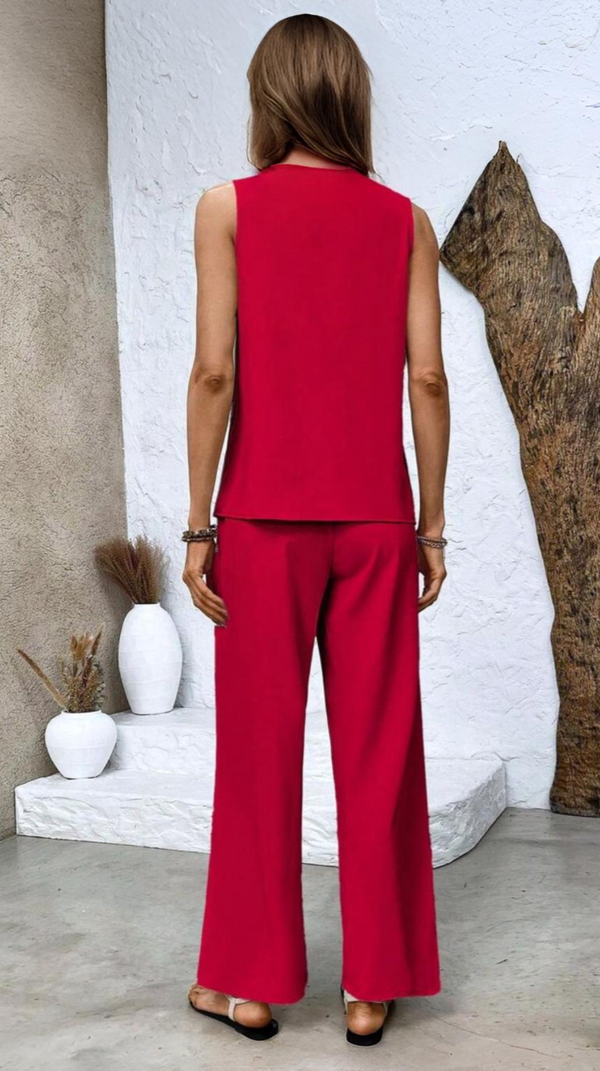 conjuntos frescos,  conjuntos de pantalón, conjuntos comodos, conjuntos casuales,  conjuntos,  conjunto mujer,  Conjunto de pantalón y blusa, conjunto corto,  conjunto con pantalón largo, conjuntos de pantalón rojos,