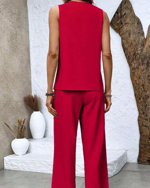 conjuntos frescos,  conjuntos de pantalón, conjuntos comodos, conjuntos casuales,  conjuntos,  conjunto mujer,  Conjunto de pantalón y blusa, conjunto corto,  conjunto con pantalón largo, conjuntos de pantalón rojos,
