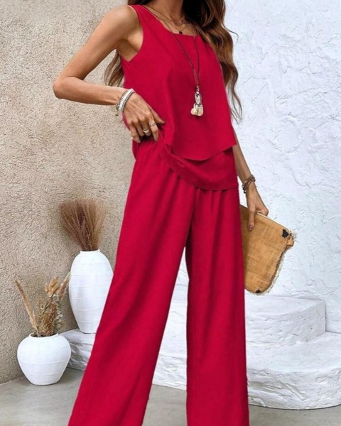 conjuntos frescos,  conjuntos de pantalón, conjuntos comodos, conjuntos casuales,  conjuntos,  conjunto mujer,  Conjunto de pantalón y blusa, conjunto corto,  conjunto con pantalón largo, conjuntos de pantalón rojos,