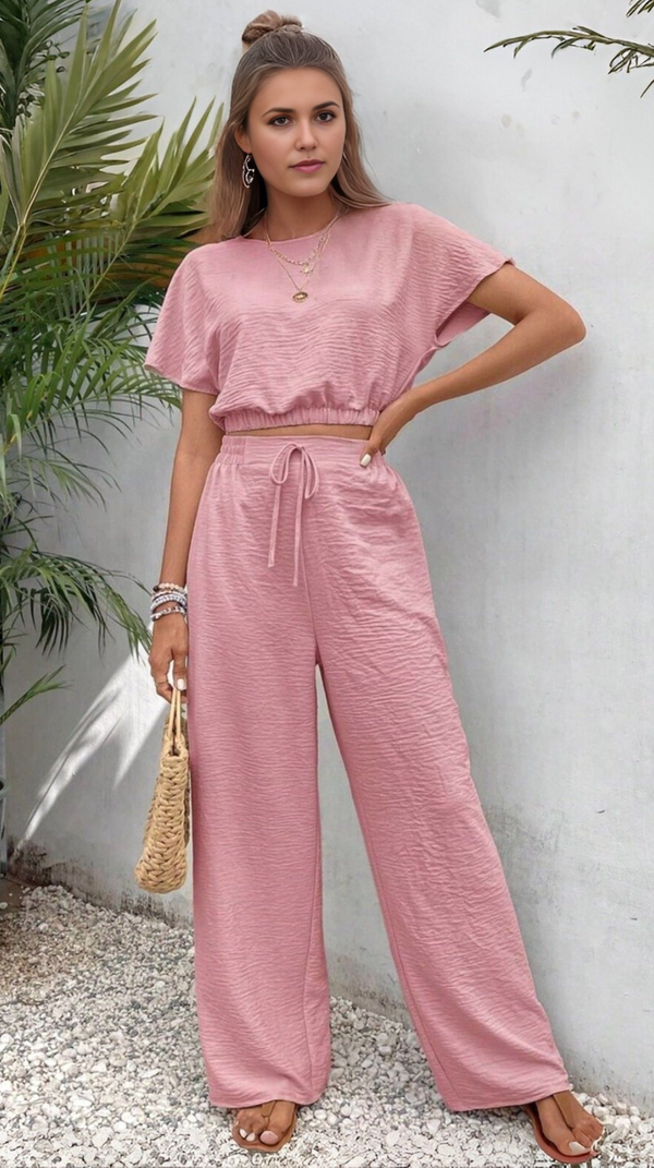 Ropa de moda, Outfit mujer, conjuntos frescos,  conjuntos de pantalón, conjuntos comodos, conjuntos casuales,  conjuntos,  conjunto mujer,  Conjunto de pantalón y blusa, conjunto corto,  conjunto con pantalón largo, conjunto con pantalón largo rosado, 