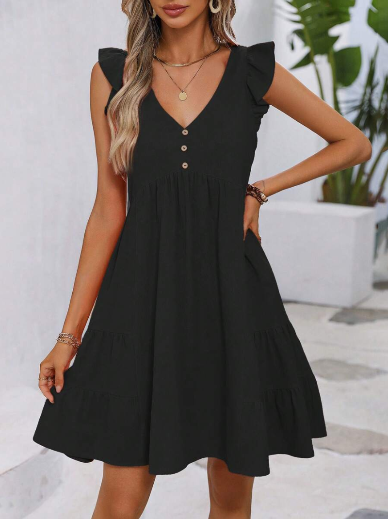 Vestido negro discount corto mujer