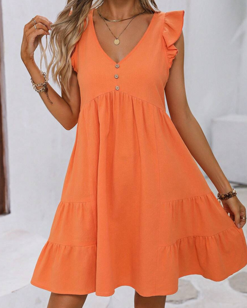 Vestidos mujer  Vestidos elegantes  Vestidos de moda  Vestidos cortos,  Vestidos casuales,  vestidos,  vestido mujer,  Vestido elegante,  Vestido corto,  Vestido casual,  Vestido,  Ropa de moda,  Outfit mujer,  Lanzamiento,  Vestido Naranja,  Vestidos Naranjas,