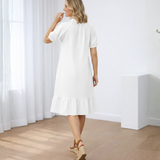 Vestidos mujer, atributo, atributo.co, Vestidos elegantes, Vestidos corto, Vestidos casuales, vestidos, Vestido corto, Vestido, Ropa de moda, Outfit mujer, vestido, vestido corto blanco, vestido blanco