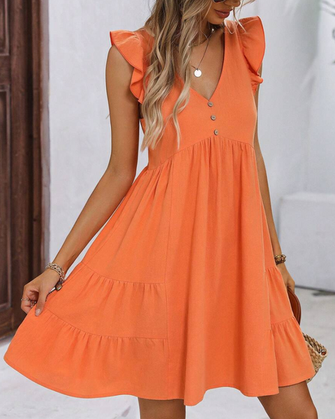 Vestidos mujer  Vestidos elegantes  Vestidos de moda  Vestidos cortos,  Vestidos casuales,  vestidos,  vestido mujer,  Vestido elegante,  Vestido corto,  Vestido casual,  Vestido,  Ropa de moda,  Outfit mujer,  Lanzamiento,  Vestido Naranja,  Vestidos Naranjas,
