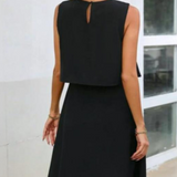 Ropa de moda,  Outfit mujer,  Conjuntos largos,  conjuntos frescos,  Conjuntos elegantes,  conjuntos comodos,  conjuntos casuales,  conjuntos,  conjunto mujer,  Conjunto largo,  conjunto elegante,  conjunto con falda,  Conjunto con blusa y falda,   conjunto negro, conjunto con blusa y falda negro,