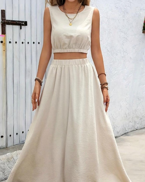 Ropa de moda, Outfit mujer, conjuntos frescos,  conjuntos de falda, conjuntos comodos, conjuntos casuales,  conjuntos,  conjunto mujer,  Conjunto de falda y blusa, conjunto corto,  conjunto con falda larga,  conjuntos de falda beige, 