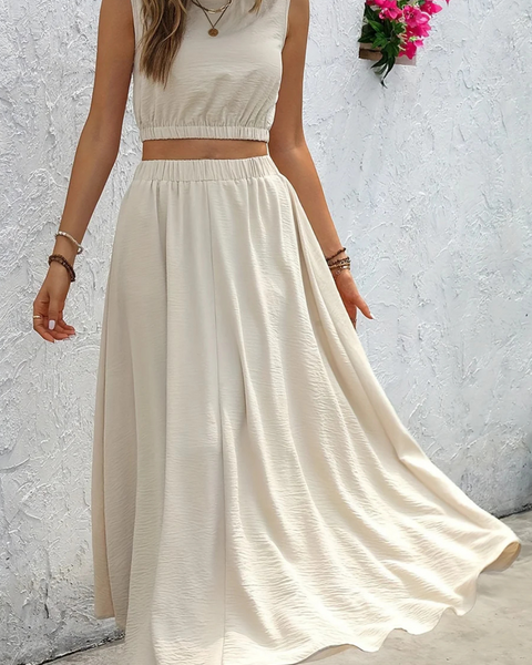 Ropa de moda, Outfit mujer, conjuntos frescos,  conjuntos de falda, conjuntos comodos, conjuntos casuales,  conjuntos,  conjunto mujer,  Conjunto de falda y blusa, conjunto corto,  conjunto con falda larga,  conjuntos de falda beige, 