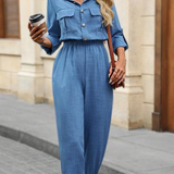 Ropa de moda,  Outfit mujer,  Enterizos Largos, Enterizos frescos, Enterizos elegantes, Enterizos cómodos, Enterizos casuales, Enterizos bonitos, Enterizos, Enterizo mujer, Enterizo largo, enterizos versatiles,  Enterizos largos unicolor, enterizos largos azules,