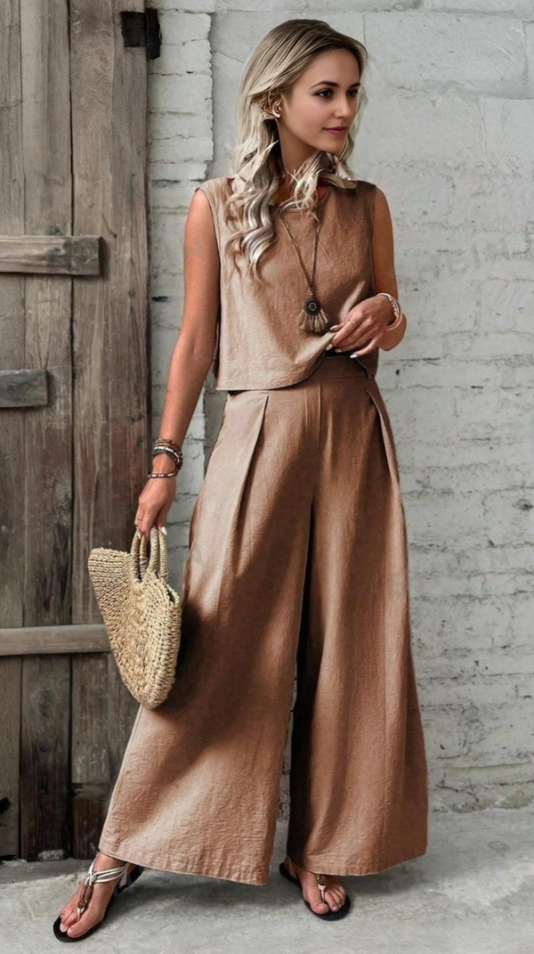 Ropa de moda, Outfit mujer, conjuntos frescos,  conjuntos de pantalón, conjuntos comodos, conjuntos casuales,  conjuntos,  conjunto mujer,  Conjunto de pantalón y blusa, conjunto corto,  conjunto con pantalón largo,  conjuntos  de pantalon caqui,