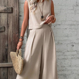 Ropa de moda, Outfit mujer, conjuntos frescos,  conjuntos de pantalón, conjuntos comodos, conjuntos casuales,  conjuntos,  conjunto mujer,  Conjunto de pantalón y blusa, conjunto corto,  conjunto con pantalón largo,  conjuntos  de pantalon beige,