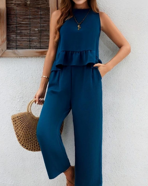 Ropa de moda, Outfit mujer, conjuntos frescos,  conjuntos de pantalón, conjuntos comodos, conjuntos casuales,  conjuntos,  conjunto mujer,  Conjunto de pantalón y blusa, conjunto corto,  conjunto con pantalón largo, conjuntos azules, 