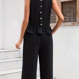 Ropa de moda, Outfit mujer, conjuntos frescos,  conjuntos de pantalón, conjuntos comodos, conjuntos casuales,  conjuntos,  conjunto mujer,  Conjunto de pantalón y blusa, conjunto corto,  conjunto con pantalón largo, conjuntos negros,