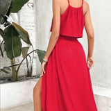 Ropa de moda,  Outfit mujer,  conjuntos frescos,  Conjuntos de falda y blusa,  conjuntos cortos,  conjuntos comodos,  conjuntos casuales,  conjuntos,  conjunto mujer,  conjunto corto,  conjunto con falda,  Conjuntos con falda y blusa,  Conjunto con falda y blusa Rojo,    conjunto de falda y blusa Rojo, conjunto elegante, conjuntos elegantes