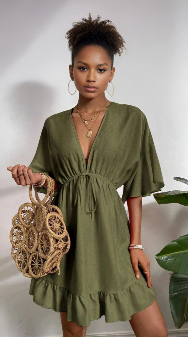 Vestidos mujer,  Vestidos elegantes,  Vestidos cortos,  Vestidos casuales,  vestidos,  Vestido corto,  Vestido,  Ropa de moda,  Outfit mujer, Vestidos verdes,