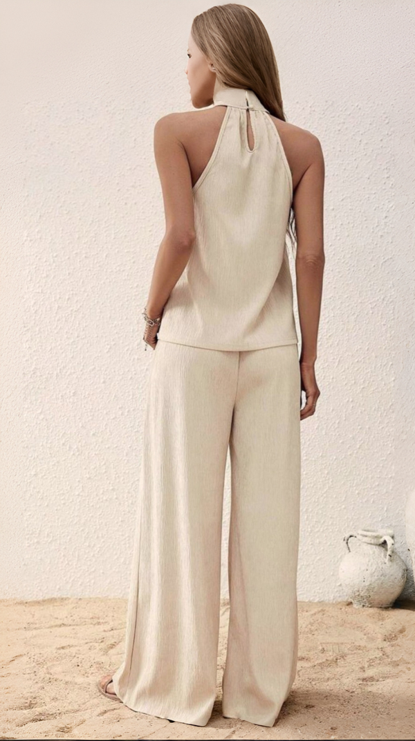 Ropa de moda, Outfit mujer, conjuntos frescos,  conjuntos de pantalón, conjuntos comodos, conjuntos casuales,  conjuntos,  conjunto mujer,  Conjunto de pantalón y chaleco, conjunto corto,  conjunto con pantalón largo,  conjunto de pantalon marfil, 