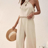 Ropa de moda, Outfit mujer, conjuntos frescos,  conjuntos de pantalón, conjuntos comodos, conjuntos casuales,  conjuntos,  conjunto mujer,  Conjunto de pantalón y chaleco, conjunto corto,  conjunto con pantalón largo,  conjunto de pantalon marfil, 