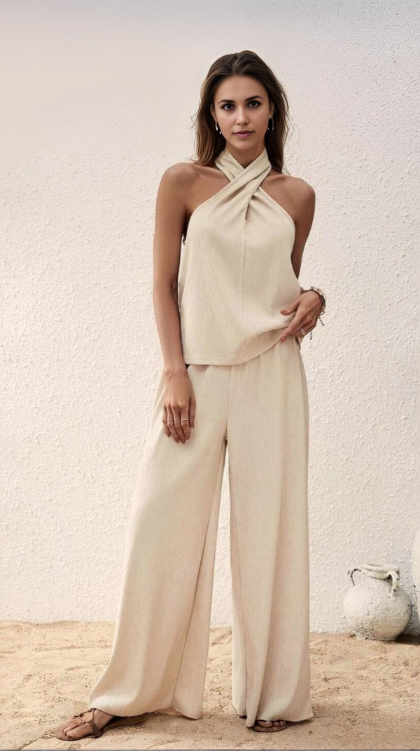 Ropa de moda, Outfit mujer, conjuntos frescos,  conjuntos de pantalón, conjuntos comodos, conjuntos casuales,  conjuntos,  conjunto mujer,  Conjunto de pantalón y chaleco, conjunto corto,  conjunto con pantalón largo,  conjunto de pantalon marfil, 