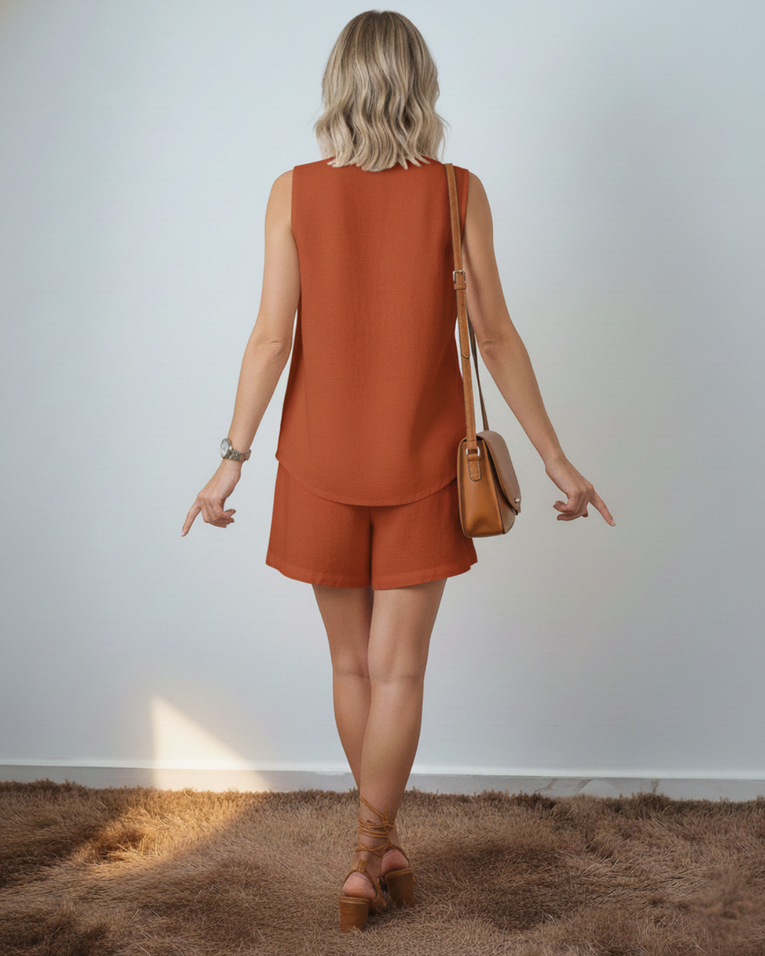 Conjunto Corto de Blusa y Pantalón Angelópolis