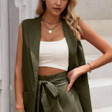 Ropa de moda, Outfit mujer, conjuntos frescos,  conjuntos de pantalón, conjuntos comodos, conjuntos casuales,  conjuntos,  conjunto mujer,  Conjunto de pantalón y chaleco, conjunto corto,  conjunto con pantalón corto,  