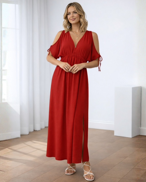 Vestidos mujer, atributo, atributo.co, Vestidos elegantes, Vestidos largo, Vestidos casuales, vestidos, Vestido largo, Vestido, Ropa de moda, Outfit mujer, vestido, vestido largo, vestido rojo