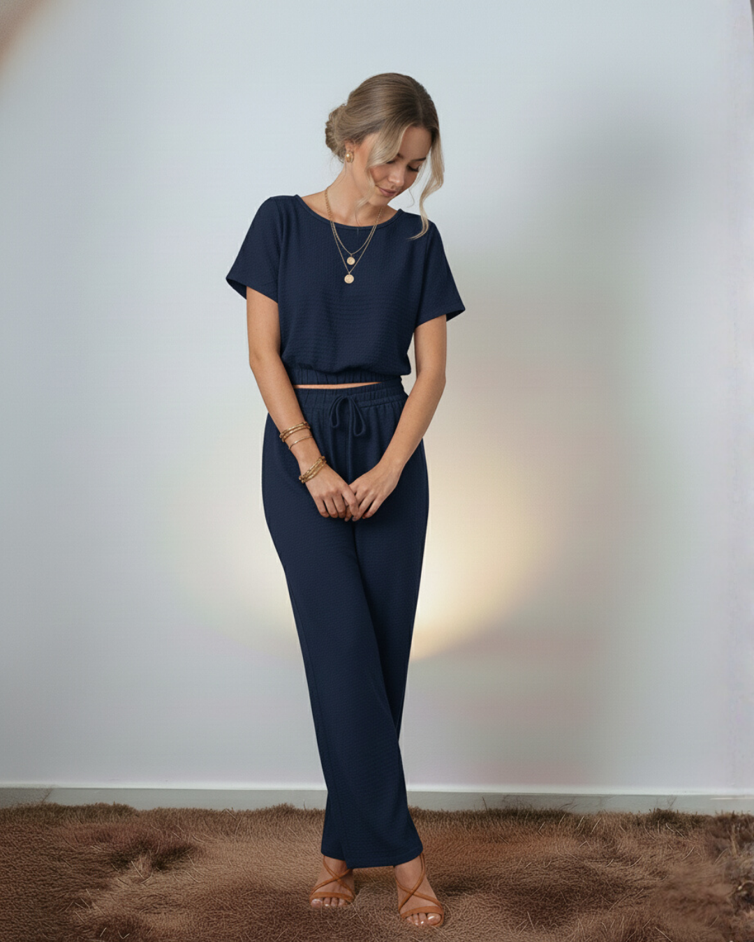 Conjunto de Blusa y Pantalón Largo Varsovia