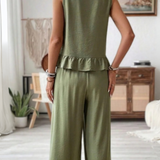 Ropa de moda, Outfit mujer, conjuntos frescos,  conjuntos de pantalón, conjuntos comodos, conjuntos casuales,  conjuntos,  conjunto mujer,  Conjunto de pantalón y blusa, conjunto corto,  conjunto con pantalón largo, 