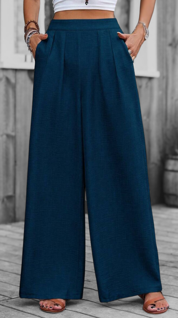 Pantalon largo, pantalón pierna ancha, pantalones comodos, pantalones frescos, pantalones casuales,  
pantalones azules, pantalones navy, 