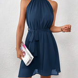 Vestidos mujer, atributo, atributo.co, Vestidos elegantes, Vestidos corto, Vestidos casuales, vestidos, Vestido corto, Vestido, Ropa de moda, Outfit mujer, vestido azul, vestido corto azul