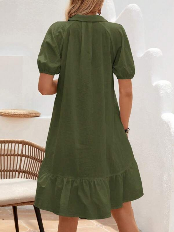Vestidos mujer, atributo, atributo.co, Vestidos elegantes, Vestidos corto, Vestidos casuales, vestidos, Vestido corto, Vestido, Ropa de moda, Outfit mujer, vestido, vestido corto verde, vestido verde