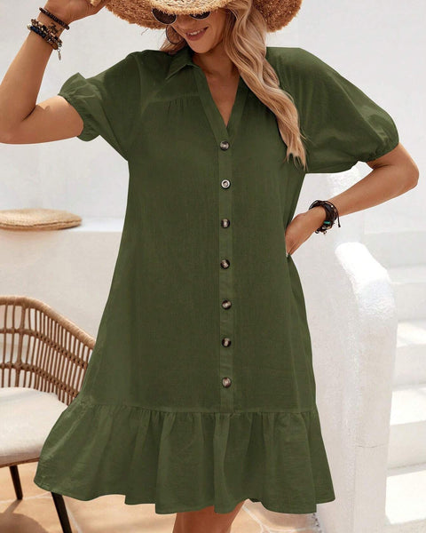 Vestidos mujer, atributo, atributo.co, Vestidos elegantes, Vestidos corto, Vestidos casuales, vestidos, Vestido corto, Vestido, Ropa de moda, Outfit mujer, vestido, vestido corto verde, vestido verde