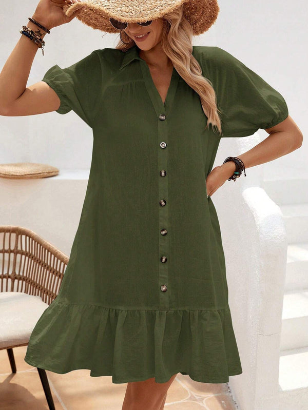 Vestidos mujer, atributo, atributo.co, Vestidos elegantes, Vestidos corto, Vestidos casuales, vestidos, Vestido corto, Vestido, Ropa de moda, Outfit mujer, vestido, vestido corto verde, vestido verde