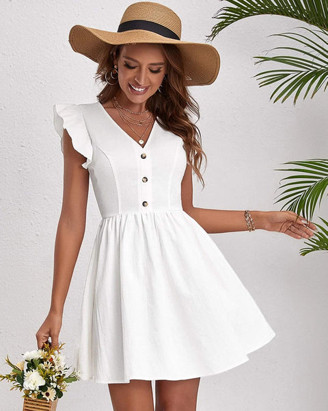 Vestidos mujer, atributo, atributo.co, Vestidos elegantes, Vestidos corto, Vestidos casuales, vestidos, Vestido corto, Vestido, Ropa de moda, Outfit mujer, vestido blanco, vestido corto blanco