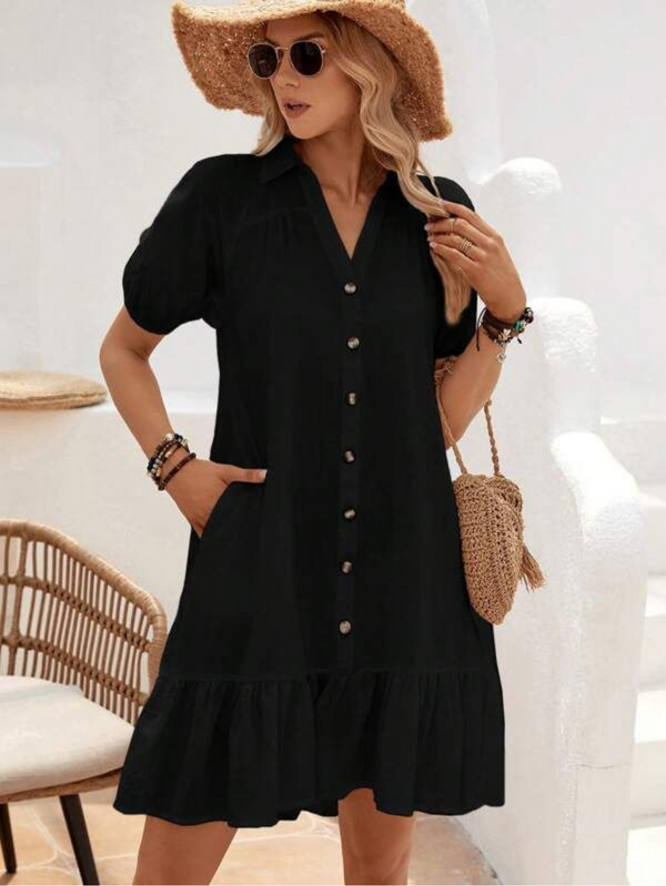 Vestidos mujer, atributo, atributo.co, Vestidos elegantes, Vestidos corto, Vestidos casuales, vestidos, Vestido corto, Vestido, Ropa de moda, Outfit mujer, vestido, vestido corto negro, vestido negro