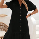 Vestidos mujer, atributo, atributo.co, Vestidos elegantes, Vestidos corto, Vestidos casuales, vestidos, Vestido corto, Vestido, Ropa de moda, Outfit mujer, vestido, vestido corto negro, vestido negro