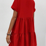 Vestidos mujer, atributo, atributo.co, Vestidos elegantes, Vestidos corto, Vestidos casuales, vestidos, Vestido corto, Vestido, Ropa de moda, Outfit mujer, vestido rojo, vestido corto rojo
