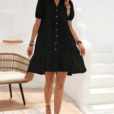 Vestidos mujer, atributo, atributo.co, Vestidos elegantes, Vestidos corto, Vestidos casuales, vestidos, Vestido corto, Vestido, Ropa de moda, Outfit mujer, vestido, vestido corto negro, vestido negro
