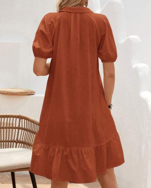 Vestidos mujer, atributo, atributo.co, Vestidos elegantes, Vestidos corto, Vestidos casuales, vestidos, Vestido corto, Vestido, Ropa de moda, Outfit mujer, vestido, vestido corto marron, vestido marron
